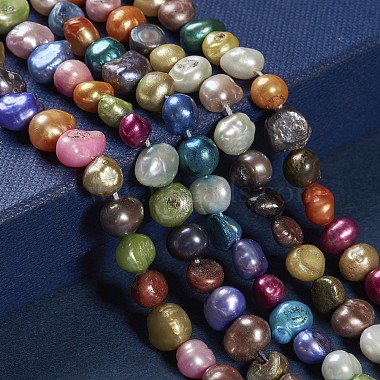 Dyed Natural Cultured Freshwater Pearl Beads Strands(X-PEAR-R012-20)-5