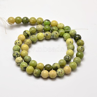 Natural Serpentine Round Beads Strands(G-F199-05-8mm)-2