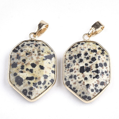 Natural Dalmatian Jasper Pendants(G-S344-12B)-2