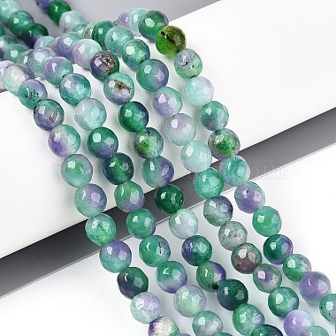 Dyed Natural White Jade Beads Strands(G-T139-6mm-60-18)-1