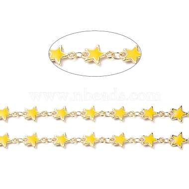 Handmade Alloy Enamel Star Link Chains(ENAM-F138-01E-RS)-2