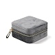 Square Velvet Jewelry Storage Zipper Boxes(CON-P021-01A)-1