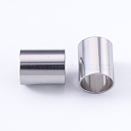 Non-Tarnish 304 Stainless Steel Beads, Large Hole Beads, Column, Stainless Steel Color, 10x8mm, Hole: 7.2mm(STAS-R112-02F)