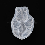 DIY Silicone Molds, Decoration Making, Resin Casting Molds, For UV Resin, Epoxy Resin, Fish, White, 55x36x10mm(DIY-TAC0026-08D)