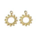 304 Stainless Steel Charms, Sun Charm, Real 18K Gold Plated, 10.5x8.5x0.9mm, Hole: 1mm(STAS-H185-05G)