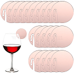 20Pcs Acrylic Wine Glass Charms, Goblet Marker, Flat Round, Misty Rose, 49.5x1.5mm(AJEW-SC0001-57B)