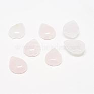 Natural Rose Quartz Gemstone Cabochons, teardrop, 25x18x6mm(G-T024-18x25mm-01)