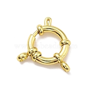 Ion Plating(IP) Stainless Steel Spring Ring Clasps, Real 18K Gold Plated, 22x14.5x4mm, Hole: 0.5mm & 2mm(STAS-G347-17B-G)