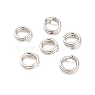 Iron Split Rings, Double Loops Jump Rings, Cadmium Free & Nickel Free & Lead Free, Platinum, 4x1.4mm, about 3.3mm inner diameter, about 20000pcs/1000g(JRD4mm-NF)