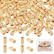 100Pcs Brass Tube Beads, Nickel Free, Real 18K Gold Plated, 7x3mm, Hole: 1.8mm(KK-BBC0004-46)