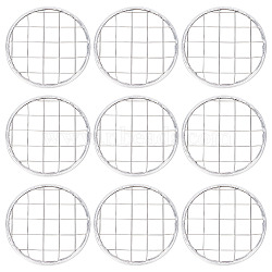 24Pcs 304 Stainless Steel Mesh Lids for Water Planting Glass Vase, Flower Frog Lids, Mason Jar Lid, Hollow-out, Stainless Steel Color, 68x1.5mm(AJEW-BC0002-18)