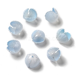 Flower Bead Cap, for DIY Jewelry Making, Light Sky Blue, 13~15x11~13mm, Hole: 1~1.4mm(SACR-C002-03C)