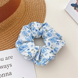 Cloth Hair Ties, Cornflower Blue, 100mm(PW-WG93212-07)