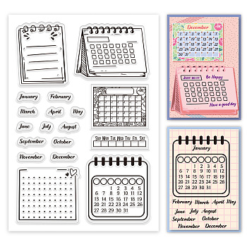 Custom PVC Plastic Clear Stamps, for DIY Scrapbooking, Photo Album Decorative, Cards Making, Number, 160x110x3mm