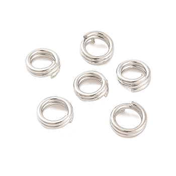 Iron Split Rings, Double Loops Jump Rings, Cadmium Free & Nickel Free & Lead Free, Platinum, 4x1.4mm, about 3.3mm inner diameter, about 20000pcs/1000g