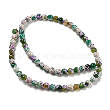 Natural Weathered Agate Faceted Round Beads Strands(G-A134-02-6mm)-4