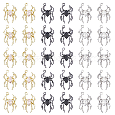 Mixed Color Spider Glass Pendants