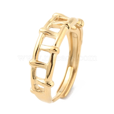 304 Stainless Steel Hollow Rectangle Adjustable Rings(RJEW-D002-24G)-3