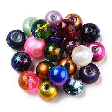 12mm Mixed Color Round Glass Beads