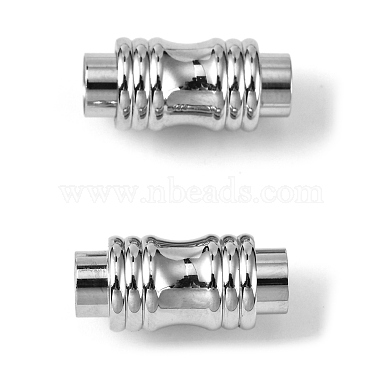 304 Stainless Steel Magnetic Clasps with Glue-in Ends(STAS-E049-7)-2