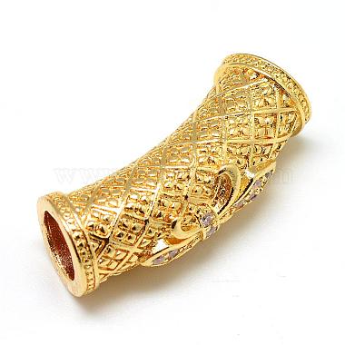 Rack Plating Brass Micro Pave Cubic Zirconia Beads(ZIRC-S052-001G)-2