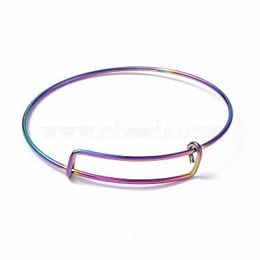 Ion Plating(IP) Adjustable 304 Stainless Steel Wire Bangle Making(MAK-F286-03MC)-2