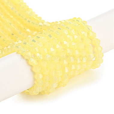 Yellow Bicone Glass Beads
