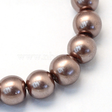 Baking Painted Pearlized Glass Pearl Round Bead Strands(X-HY-Q003-10mm-78)-2