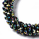 Faceted Electroplate Glass Beads Stretch Bracelets(BJEW-S144-002G-03)-3