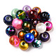 Mixed Style & Mixed Color Round Spray Painted Glass Beads(DGLA-X0003-12mm)-1