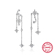 boucles d'oreilles à tige en argent sterling plaqué rhodium anti-ternissement 925 avec micro pavé de zircones cubiques(DO1399-1)-1