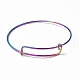 Placage ionique (ip) réglable 304 fabrication de bracelet en fil d'acier inoxydable(MAK-F286-03MC)-2