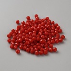 Acrylic Beaded, Faceted, FireBrick, 5.5x6mm, Hole: 1.5mm, about 4545pcs/500g(OACR-WH0045-06A)