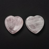 Natural Rose Quartz Massage, Heart, for Face to Lift, Decrease Puffiness and Tighten, 39~40x39.5~40x7~8mm(G-K311-44A)
