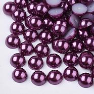 ABS Plastic Imitation Pearl Cabochons, Half Round, Medium Orchid, 8x4mm(SACR-S738-8mm-Z47)