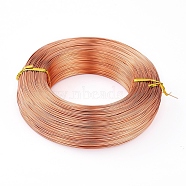 Round Aluminum Wire, Flexible Craft Wire, for Beading Jewelry Doll Craft Making, Saddle Brown, 17 Gauge, 1.2mm, 140m/500g(459.3 Feet/500g)(AW-S001-1.2mm-04)
