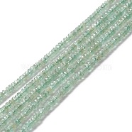 Grade AA Natural Green Kyanite Beads Strands, Faceted, Flat Round, 4mm, Hole: 0.6mm, about 171pcs/strand, 15.16 inch(38.5cm)(G-A021-06A)