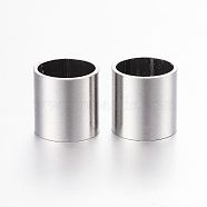 304 Stainless Steel Tube Beads, Stainless Steel Color, 8x8mm, Hole: 7mm(STAS-P128-14)