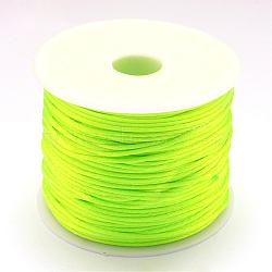 Nylon Thread, Rattail Satin Cord, Lime, 1.5mm, about 100yards/roll(300 feet/roll)(NWIR-R025-1.5mm-F231)
