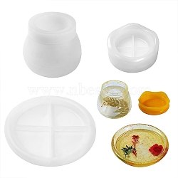 Bottle Silicone Molds, Resin Casting Molds, For UV Resin, Epoxy Resin Craft Making, for DIY Dish Slicone Molds, White, Bottle Silicone Molds: 1 set/bag, Bottle Silicone Molds: 1pc/bag(DIY-SZ0004-74)