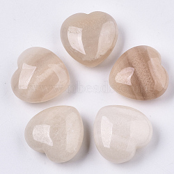 Natural Pink Aventurine Healing Stones, Heart Love Stones, Pocket Palm Stones for Reiki Balancing, 29~30x30~31x12~15mm(G-R418-143)