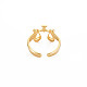 Ионное покрытие (ip) 304 нержавеющая сталь 12 созвездия/знака зодиака открытое манжетное кольцо для женщин(RJEW-S405-156G-B)-2