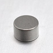 Column Magnet Beads, No Hole, Platinum, 5x3mm(X-FIND-I002-03)