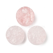 Natural Rose Quartz Cabochons, Flat Round, 20x8~12.5mm(G-K338-39D-02)