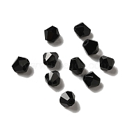 Glass Imitation Austrian Crystal Beads, Faceted, Diamond, Black, 4x4mm, Hole: 0.7mm(GLAA-H024-13B-21)
