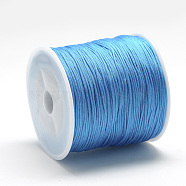 Nylon Thread, Chinese Knotting Cord, Dodger Blue, 0.8mm, about 109.36 yards(100m)/roll(NWIR-Q008A-374)