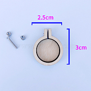 Mini Wooden Embroidery Hoops, Embroidery Cross Stitch Hoops, for DIY Pendant Embroidery Frame Craft Ornaments, Round Pattern, 30x25mm(TOOL-PW0003-019A-04)