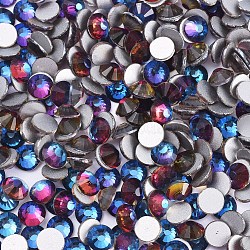 Glass Flat Back Rhinestone, Grade A, Back Plated, Faceted, Half Round, Colorful, 3.8~4mm, about 1440pcs/bag(RGLA-C002-SS16-568)