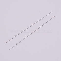 Steel Collapsible Big Eye Beading Needles, Seed Bead Needle, for Jewelry Making, Stainless Steel Color, 126x0.2mm(TOOL-CJC0004-01P)