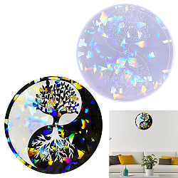 DIY Laser Effect Tai Ji & Tree of Life Pattern Display Decoration Silicone Molds, Resin Casting Molds, WhiteSmoke, 255x7.8mm(SIL-WH0014-34B)